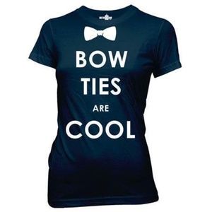 Doctor Who Bow Ties Are Cool Blue Juniors T-Shirt